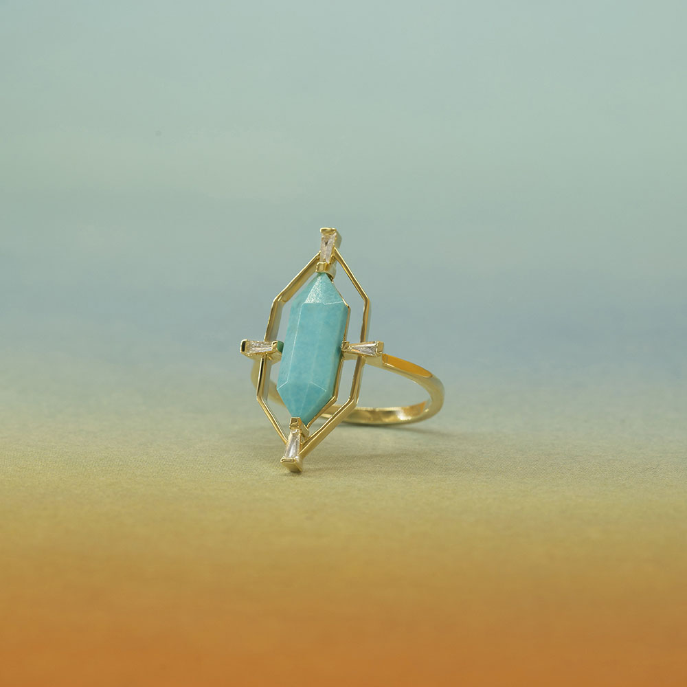 bague marthe turquoise or jaune 2